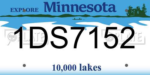 1DS7152 Minnesota License Plate
