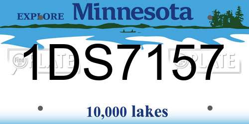 1DS7157 Minnesota License Plate