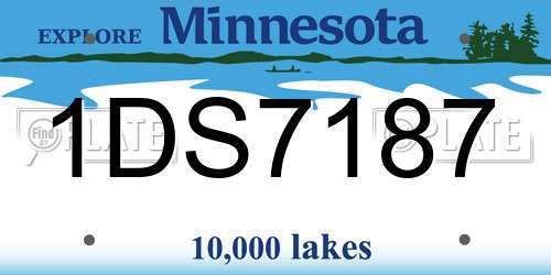 1DS7187 Minnesota License Plate