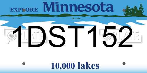 1DST152 Minnesota License Plate