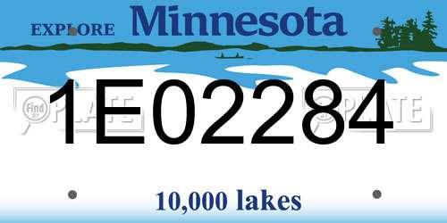 1E02284 Minnesota License Plate