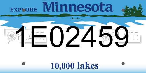 1E02459 Minnesota License Plate