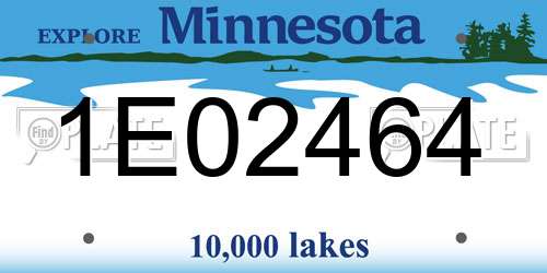 1E02464 Minnesota License Plate