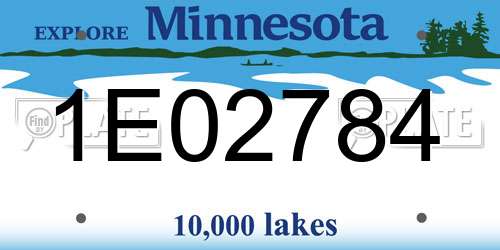 1E02784 Minnesota License Plate