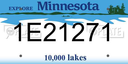 1E21271 Minnesota License Plate