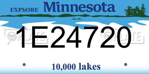 1E24720 Minnesota License Plate