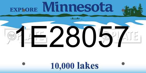 1E28057 Minnesota License Plate