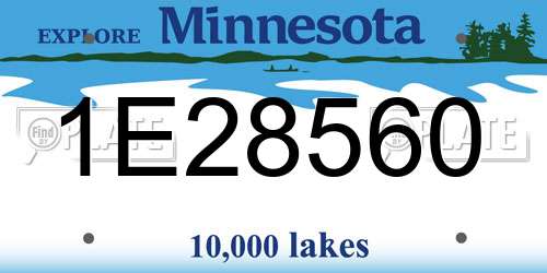 1E28560 Minnesota License Plate
