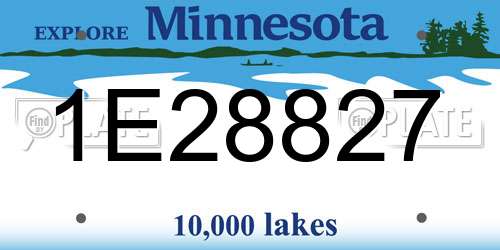 1E28827 Minnesota License Plate