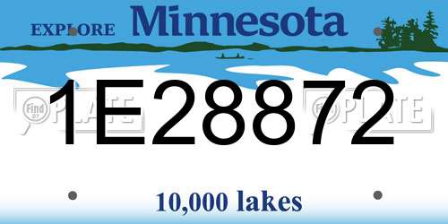 1E28872 Minnesota License Plate