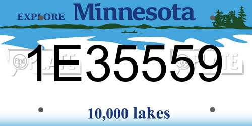 1E35559 Minnesota License Plate