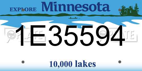 1E35594 Minnesota License Plate