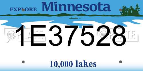 1E37528 Minnesota License Plate