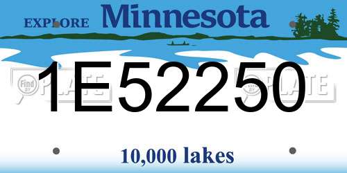 1E52250 Minnesota License Plate