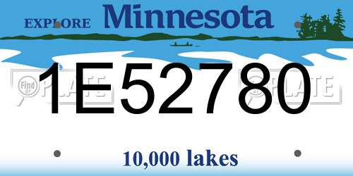 1E52780 Minnesota License Plate