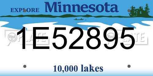 1E52895 Minnesota License Plate