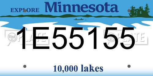 1E55155 Minnesota License Plate