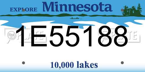 1E55188 Minnesota License Plate