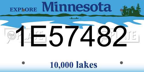 1E57482 Minnesota License Plate