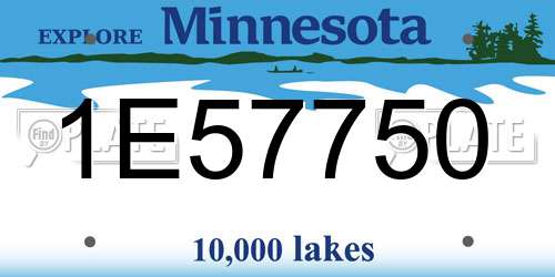 1E57750 Minnesota License Plate