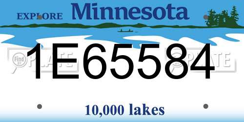 1E65584 Minnesota License Plate