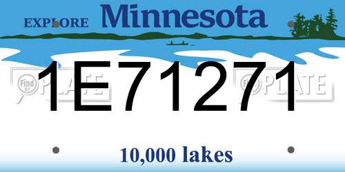 1E71271 Minnesota License Plate