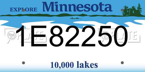 1E82250 Minnesota License Plate