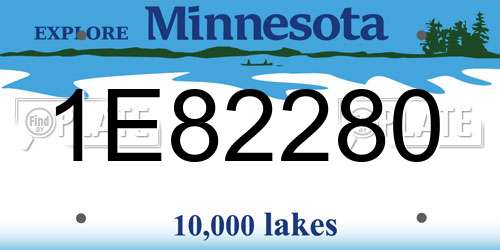 1E82280 Minnesota License Plate