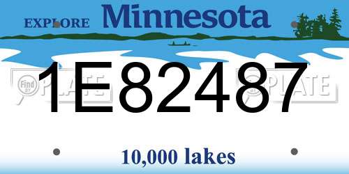 1E82487 Minnesota License Plate