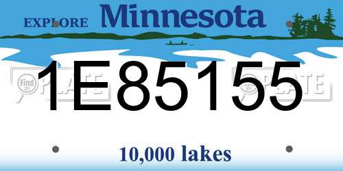 1E85155 Minnesota License Plate