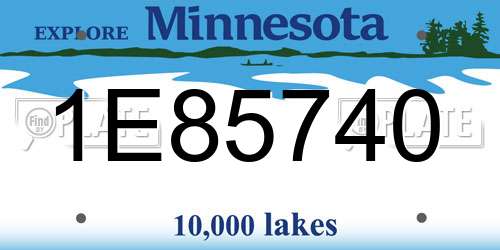 1E85740 Minnesota License Plate