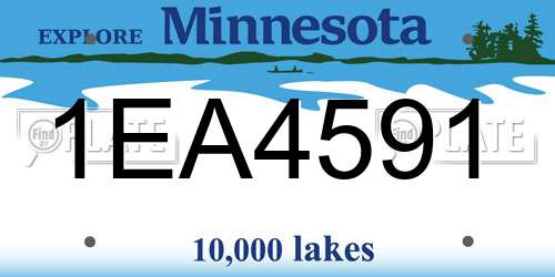 1EA4591 Minnesota License Plate