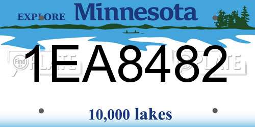 1EA8482 Minnesota License Plate