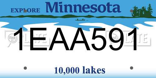 1EAA591 Minnesota License Plate