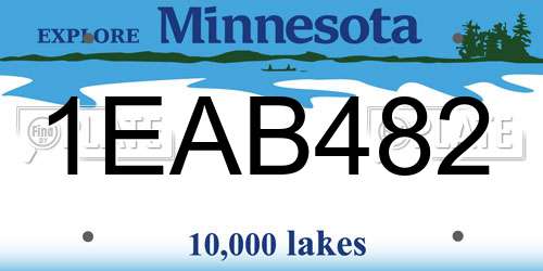 1EAB482 Minnesota License Plate