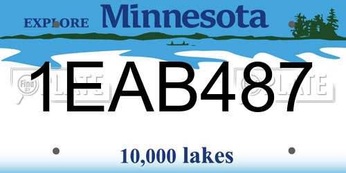 1EAB487 Minnesota License Plate