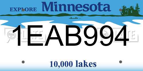 1EAB994 Minnesota License Plate