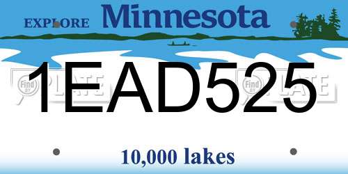 1EAD525 Minnesota License Plate