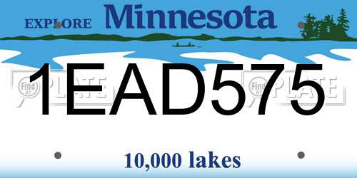 1EAD575 Minnesota License Plate