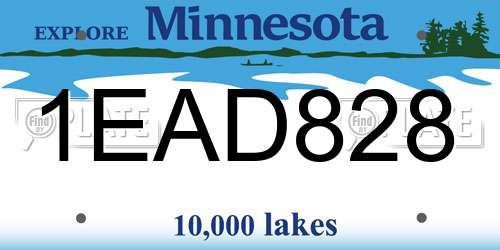 1EAD828 Minnesota License Plate