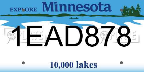 1EAD878 Minnesota License Plate