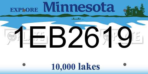 1EB2619 Minnesota License Plate