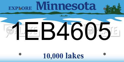 1EB4605 Minnesota License Plate