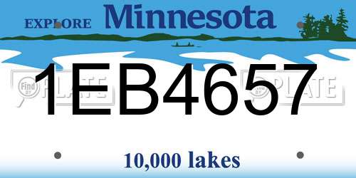 1EB4657 Minnesota License Plate