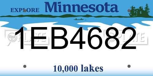 1EB4682 Minnesota License Plate