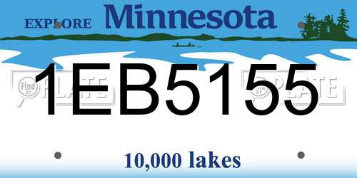 1EB5155 Minnesota License Plate