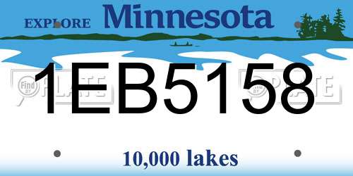 1EB5158 Minnesota License Plate