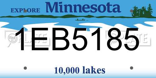 1EB5185 Minnesota License Plate
