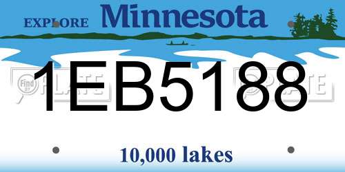 1EB5188 Minnesota License Plate