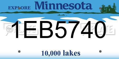 1EB5740 Minnesota License Plate